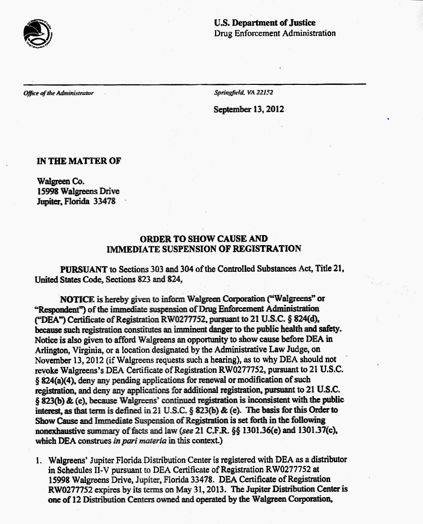 dea letter