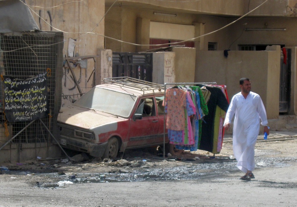 al Dujail, Iraq in 2008, shortly after a bomb killed dozens of people in a grocery story. Photo by Tim King Global News Centre