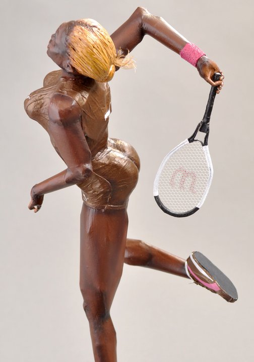 Serena Williams "Eve" (Sex is a racket) Serena Williams Paper and acrylic 16" high
